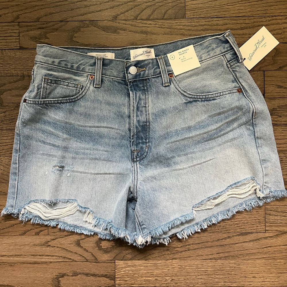 Universal Thread Women's Mid-Rise 90's Baggy Denim Shorts